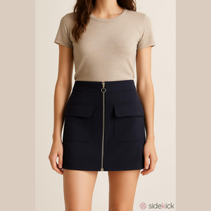 Forever 21 Navy Blue Mini Skirt - Size M
